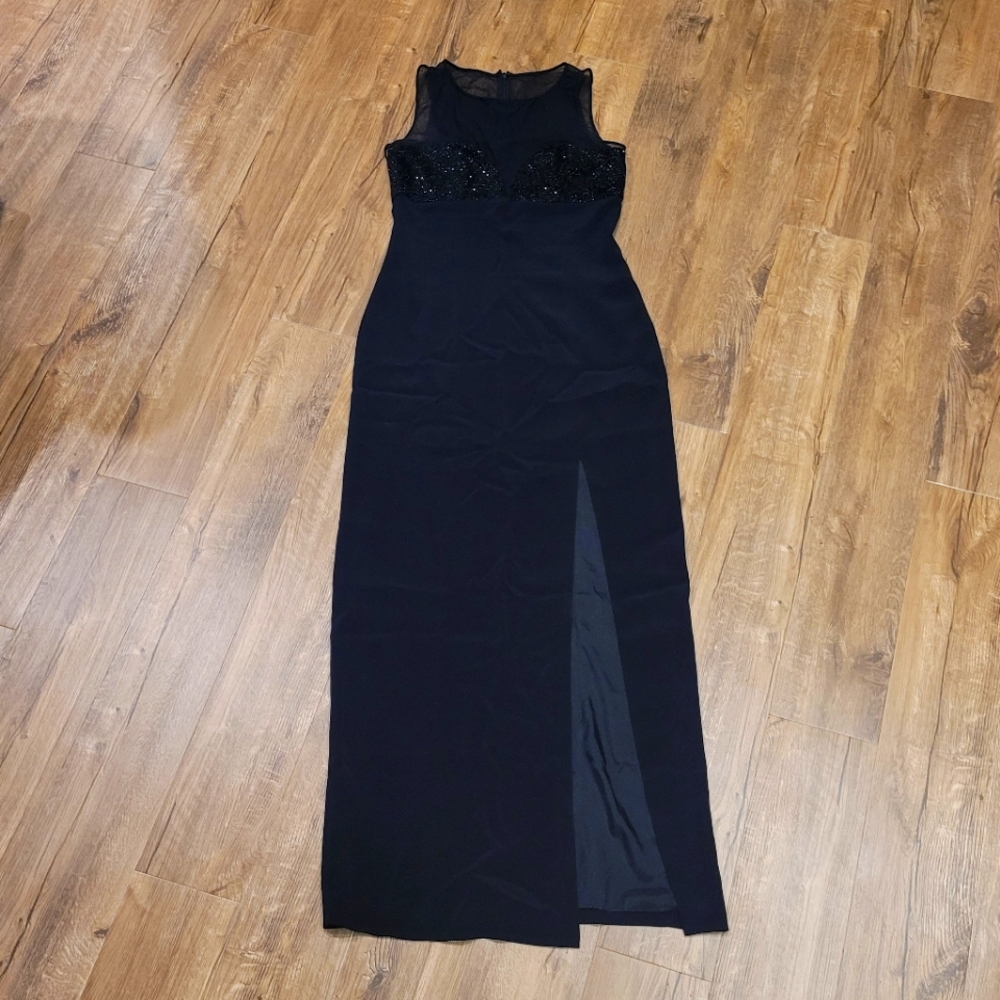 Black Tie brand all black evening gown